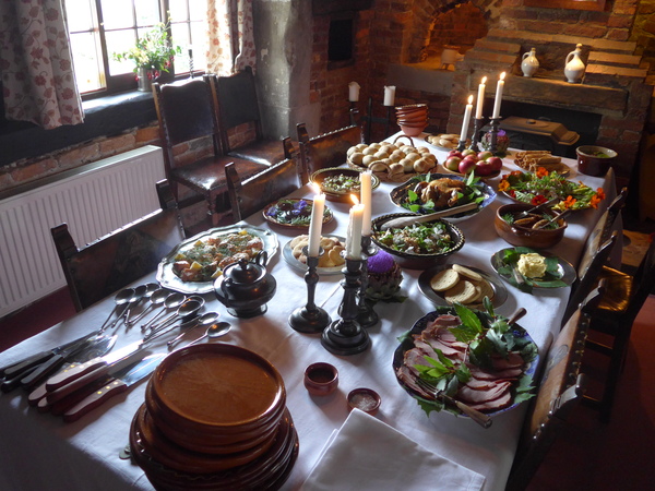 The dining room, originally the kitchen